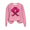 thumbnail image 2 of Fznquz Womens Fall Tops Crewneck Breast Cancer Awareness Fashion Pink Sweatshirt Plus Size Long Sleeve Work Shirts for Women, 2 of 4