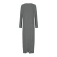 thumbnail image 5 of Winter Christmas Nightgowns for Women Long Sleepshirts Casual Loose Comfy Crewneck Full Length Pajama Dress, 5 of 6