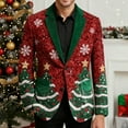 thumbnail image 7 of Moxiu Men's Casual Ugly Christmas Corduroy Blazer - One Button Sport Coat 2026 Red,XL, 7 of 7