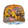 thumbnail image 2 of Gaeub Animals on Noah's Ark1 Flat Bill Snapback Hats Baseball Caps with Adjustable for Running Workouts and Outdoor Activities, 2 of 9