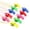 10 Whistles, variant on Soccer Shaped Whistles, 2.17in, Multicolor, with Lanyard, Loud Sound, Plastic, for Parties/Sports Events, 10-Pack