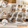 thumbnail image 2 of Fall Pumpkin Flannel Throw Blanket, Soft Warm Flannel Sherpa Fleece Throws Pumpkins Leaves Blankets for Sofa Bed Chair, Cozy Autumn Boho Throw Blankets Farmhouse Thanksgiving Home Decor, 50"x60", 2 of 6