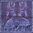 thumbnail image 1 of Ahgly Company Indoor Square Animal Blue Traditional Area Rugs, 7' Square, 1 of 4