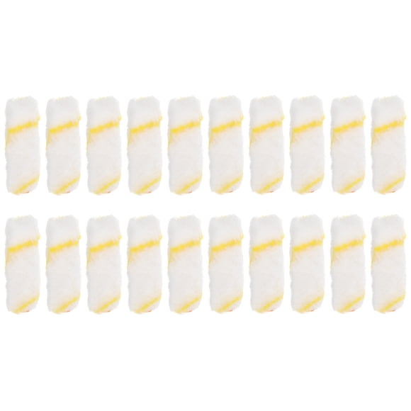 GOOHOCHY 20 piezas de cubierta para rodillo de pintura, mini rodillos, funda de poliéster para rodillo, pinceles decorativos, herramientas lisas sin mango