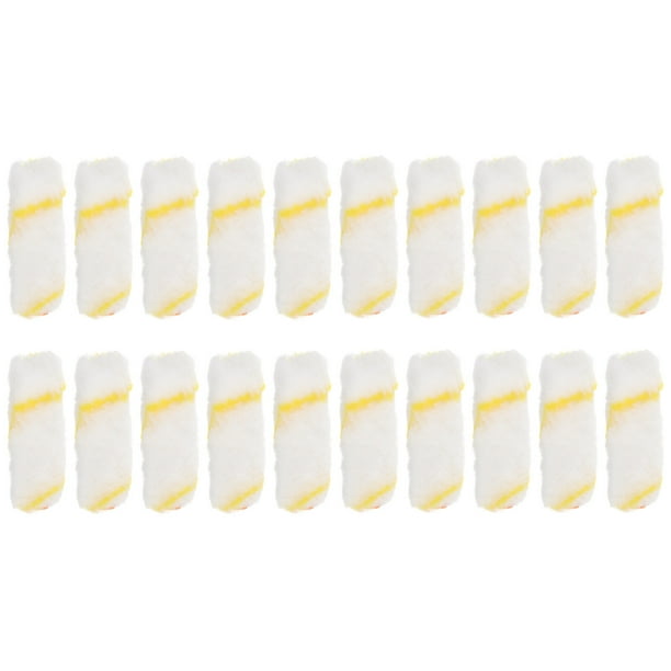 GOOHOCHY 20 piezas de cubierta para rodillo de pintura, mini rodillos, funda de poliéster para rodillo, pinceles decorativos, herramientas lisas sin mango