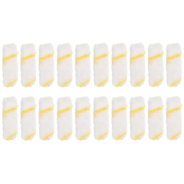 SHISUYAN 20 Pcs Couverture de Rouleau de Peinture Mini Rouleaux Couverture Polyester Manchon de Rouleau Décorateurs Brosse Outils Lisses Sans Poignée