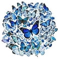 thumbnail image 2 of 35pcs Elegant Butterfly Stickers Nature Blue Stickers Kids Stickers for Laptops Phones Suitcases, 2 of 9