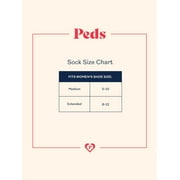 Peds Women's All Day Active Double Tab No Show Socks, 6 Pairs
