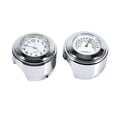 thumbnail image 1 of Motorcycle Dial Clock Thermometer, Motorcycle Handlebar Mount Watch Dial Clock Amp, Thermometer Temp White, 1 of 7