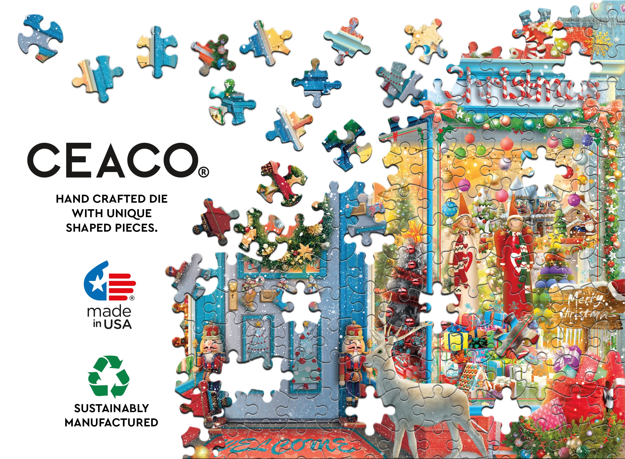 Ceaco - Shop Windows - Holiday Shop 2 - 1000 Piece Interlocking Jigsaw Puzzle