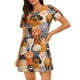 thumbnail image 1 of Easygdp Cute Cat Paw Camisón de manga corta para mujer, informal, estampado, 1 of 6