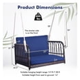 thumbnail image 5 of Hanging Chair Swing Seat with Cushions - Single Person Patio Porch Swing - Heavy Duty Metal Frame, PE Rattan, Backyard Relaxation, 5 of 9