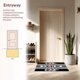 thumbnail image 3 of ODIKA 5'x7' Machine Washable Non-Slip Area Rug, Dynamic Racing with Intersecting Angled Stripes and Arrows High Traffic Rug, Black, 151454, 3 of 7
