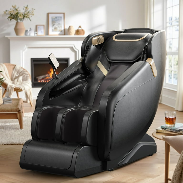 Upgo 4D Massage Chair Full Body, Zero Gravity Massage Chair with Heat and  Foot Massage with Airbags, Kneading, Bluetooth, LCD Touch Control - Black