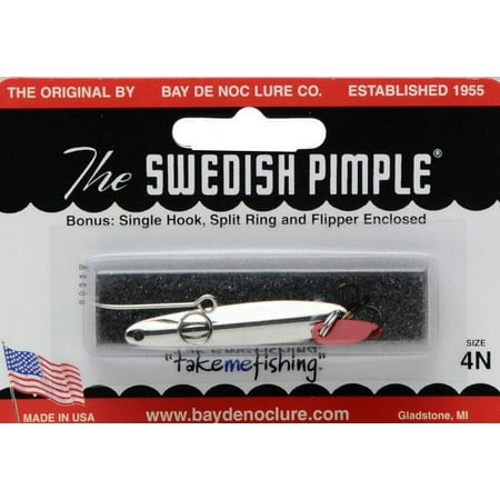 Bay de Noc Swedish Pimple Jigging Spoon 1/4oz Nickel