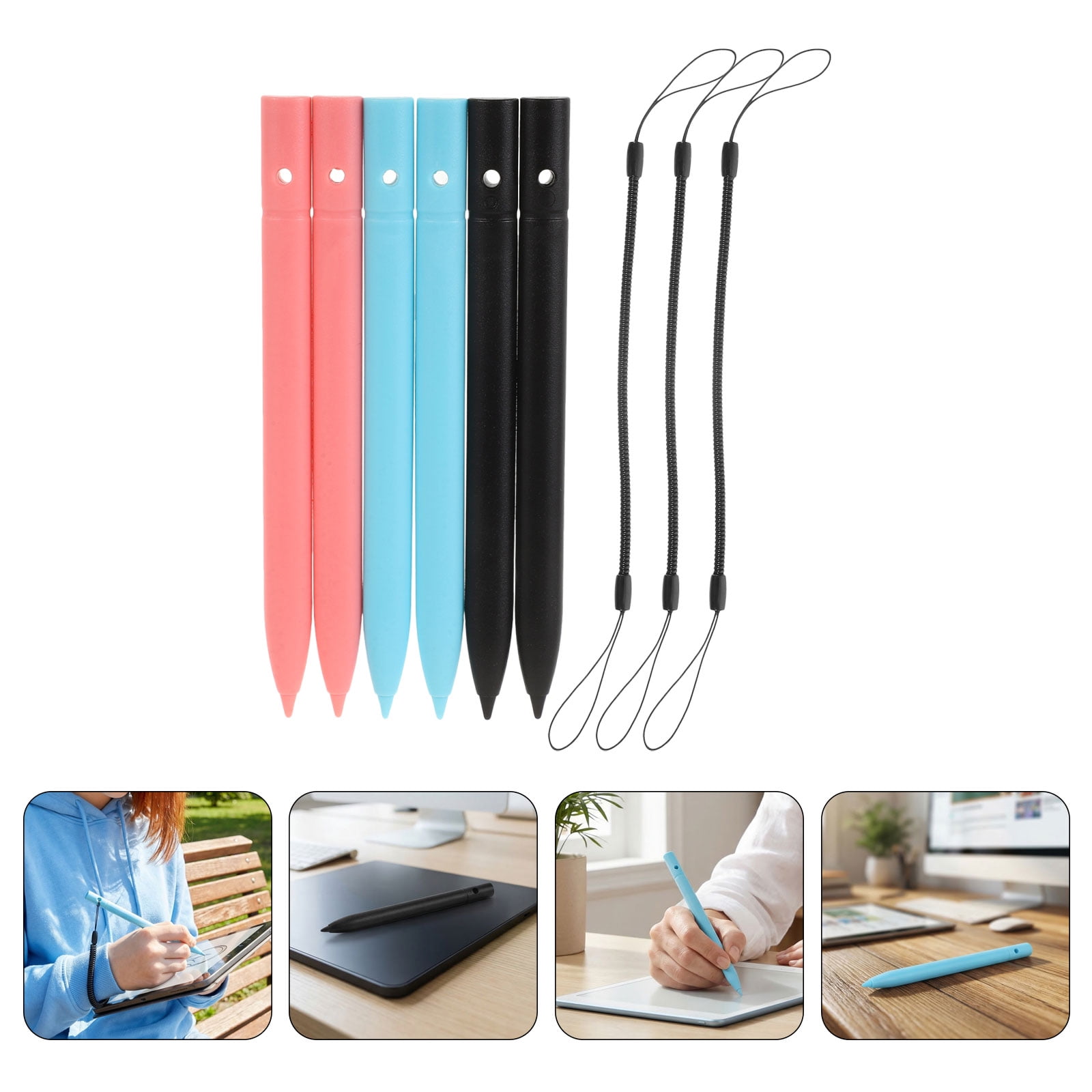 FENGGUIQU 9Pcs Stylus Pen for Tablet Touchscreen Writing and Drawing with Lightweight Portable Design