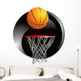 thumbnail image 1 of Basketball Going into Hoop Wall Decal by Wallmonkeys Peel and Stick Graphic (48 in H x 44 in W) WM69560, 1 of 4