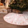thumbnail image 6 of Daiia Flower Rabbit Drawing Merry Christmas Tree Skirt , Xmas Large Lace-up Tree Skirt, Santa Snowflakes Rustic Home Decorations New Year Party Farmhouse Decor-30", 6 of 7