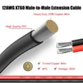 thumbnail image 3 of XT60 Connectors Extension Wire 12AWG Cable Wire for Energy Storage Systems, 3 of 18