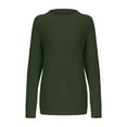 thumbnail image 4 of HAPIMO Womens Sweaters Fall Fashion Batwing Long Sleeve Crewneck Knitwear Solid Color Casual Loose Jumper Pullover Sweaters for Women Green M, 4 of 5