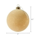 thumbnail image 6 of 4 Count Beige Velvet-Feel Ball Christmas Ornaments, 4.5", by Holiday Time, 6 of 6