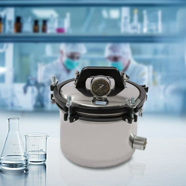 Fichiouy 8.5 Quart Autoclave High Pressure Steam Autoclave for Lab Culture Medium 110V Stainless Steel