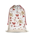 thumbnail image 2 of Christmas Bags Drawstring,Red Christmas Gingerbread Man Pattern Large Xmas Christmas Gift Bags,Reusable for Xmas and New Year Party Favors and Supplies,27.6" X 19.7", 2 of 5