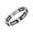 Silver/Black, variant on Mens 1/2 ctw Lab-Grown Diamond Two-Tone Stainless Steel Link Bracelet