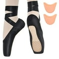 thumbnail image 2 of Ballet Pointe Shoes Girls Women Ribbon Ballerina Shoes with Toe Pads, 2 of 9