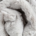 thumbnail image 3 of Well Woven Opal Crest Textured Solid White Modern Faux Fur 5'2" Heart Area Rug, 3 of 7