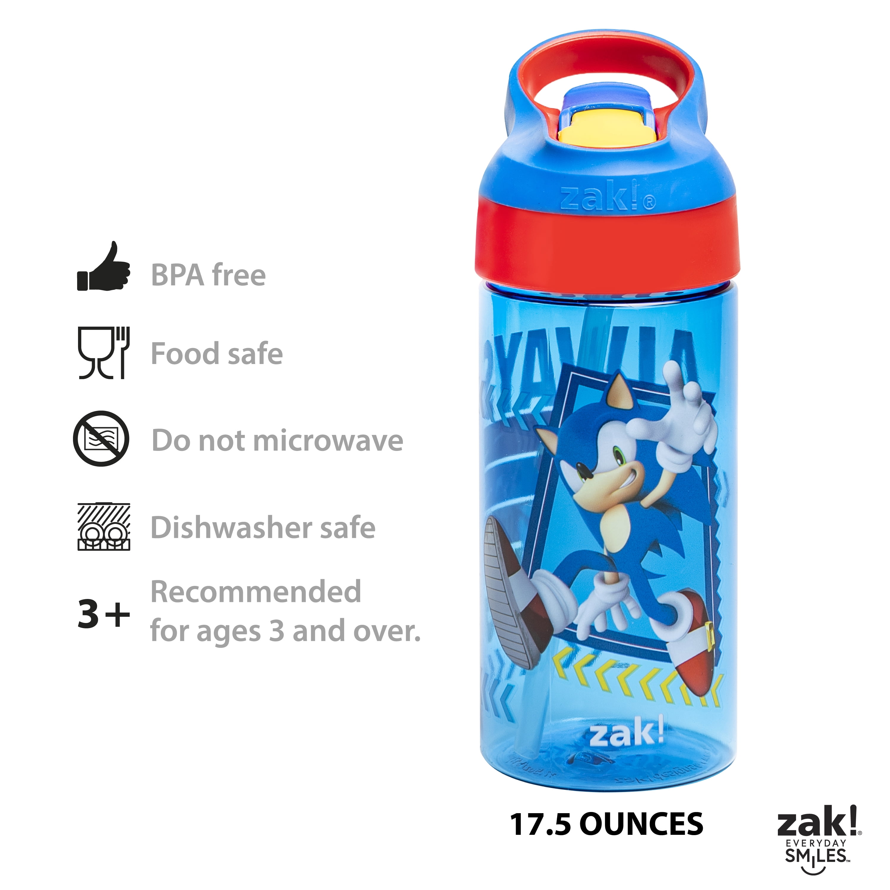 Sonic The Hedgehog glass Water bottle 1030ml