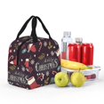 thumbnail image 6 of Lsque Merry Christmas Pattern Lunch Bag Women/Men Insulated Lunch Box,Small Leakproof Cooler Food Lunch Containers Reusable High Capacity Lunch Tote Bags, 6 of 6