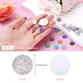 thumbnail image 2 of Uxcell 60 Pcs Rhinestone Flat Back Faux Druzy Crystal Diamonds Resin Embellishments Trims Beads for Jewelry Making Crafts, Bright White, 2 of 7