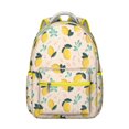 thumbnail image 1 of Summer Lemon Students Backpack Cute Yellow Fruit School Bag with Retro Floral Pattern, Lightweight and Wear-Resistant, 1 of 6