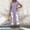 Purple, variant on Pants Set for Women Short Sleeve Irregular Hem Top High-Waisted Leaf Print Capris Pants Summer Ladies Casual Matching Loungewear Outing Set