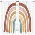 thumbnail image 5 of Kids Boho Rainbow Curtains for Baby Girls Boys Bedroom Decor 42Wx63H Inch Rod Pocket Cute Cartoon Colorful Vintage Nursery Children Playroom Classroom Living Room Window Drapes Fabric 2 Panels, 5 of 5
