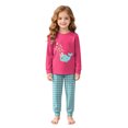 thumbnail image 4 of CAICJ98 Toddler Girl Clothes 2-9Y Girls Fall Winter Outfit 2Pcs Set Toddler Kids Clothes for Girls Long Sleeve Shirt Top + Print Pants Outfits Little Girls' Clothing Set, 4 of 9