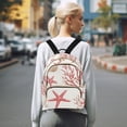 thumbnail image 7 of FORMRS Mini Backpack Purse for Women Travel Daypack Casual Shoulder Bag, White Starfish, 7 of 7
