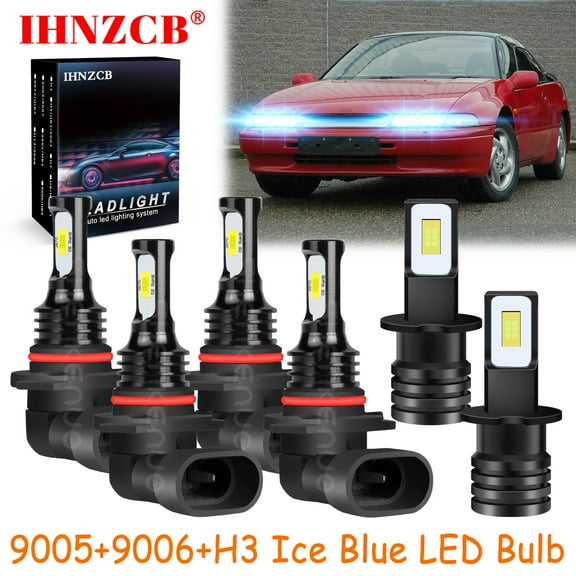 IHNZCB 9005 9006 H3 for Subaru Svx 1992-1997 Ice Blue Led Headlights Bulb High Low Beam Fog Light,HKL,Y03