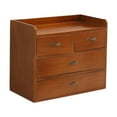 thumbnail image 2 of Organizador de cajones de escritorio de madera, caja de almacenamiento decorativa, gabinete de organización de almacenamiento de mesa para tocador de, 2 of 8