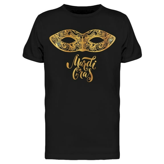Mask And Text: Mardi Gras T-Shirt Men -Image by Shutterstock, Male Large