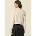 thumbnail image 3 of DARING DIVA Women's Faux Fur Cropped Open Front Jacket Bolero Coat XL Beige, 3 of 6