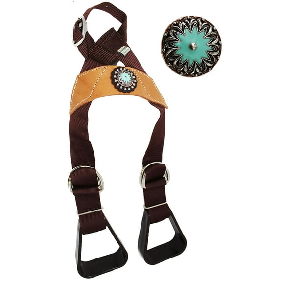 Horse Saddle Western Kids Child Youth Pony Buddy Stirrups w/ Concho 5138CO555
