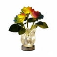 thumbnail image 2 of LED Changing Rose Lamp, Glass Vase with Dimming & Touch Control - Cordless Table Night Light for Valentineâs Day, Mother and Birthday Gifts (Battery Powered), 2 of 5
