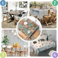 thumbnail image 4 of Multicolor Ethnic Floral Pattern Square Tablecloth,Waterproof Square Table Cover,Wipeable Spillproof Washable Table Cover for Home Kitchen Party Decor 42"X42"(107x107cm), 4 of 6