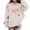 Beige, variant on KyCheLot Girls Print Hoodies Cute Long Sleeve Oversized Pullover Sweatshirt Tops with Front Pocket 3-15 Years