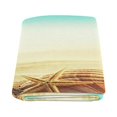 thumbnail image 2 of CADecor Summer Concept Of Sandy Beach Blanket Throw Super Soft Warm Bed or Couch Blanket 58x80 inches, 2 of 2