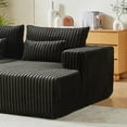 thumbnail image 5 of 87" Oversized Corduroy Cloud Sofa, Double Lounge Sofa Bed with Deep Seat and Removable Pillows, Boneless Upholstered Chair for Living Room or Bedroom, No Assembly Required,Black, 5 of 6