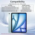 thumbnail image 6 of Soft TPU Tri-Fold Flip Cover for iPad Air 13" M2/M3/M4 / iPad Pro 12.9" 4/5/6 Gen, Slim Smart Case with Apple Pencil Slot Auto Sleep Wake, Gray, 6 of 7