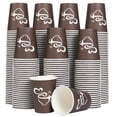 thumbnail image 1 of Vasos de café de papel Clawsoff, 300 ml, 12 onzas, desechables, color marrón, 1 of 6